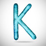 Watercolor letters K