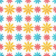 Watercolor seamless pattern with flowers on a white background N2