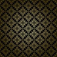 black vintage pattern with radial gradient - vector