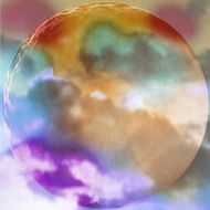 pastel multicolored cloud texture with created world
