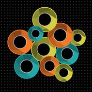 Abstract background with colorful rings N2