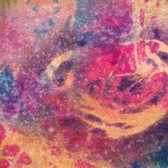 Watercolor and ink paints with texture background on paper N2