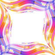 Abstract rainbow vector wave ripples frame