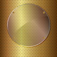 gold and glass circle
