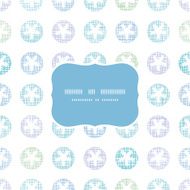 Abstract Textile Snowflakes Dots Frame Seamless Pattern Background