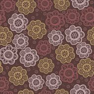 Floral seamless pattern Vector illustration Beautiful background N5