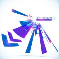 Abstract blue shining lines vector background