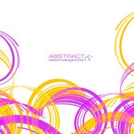 Yellow and pink abstract ribbons background