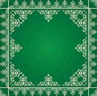 arabic ornament on green background - vector