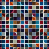 Bright geometric vector background squared seamless pattern