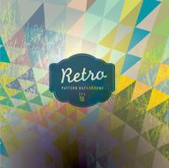 Purple blue and yellow Retro colorful triangle pattern background