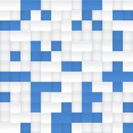 White and blue vector mosaic seamless pattern N2