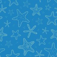 Starfish blue texture seamless pattern background N2