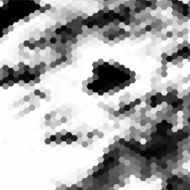 abstract black and white hexagon pattern background N4