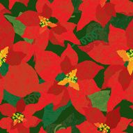 Poinsettia flower seamless pattern