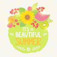 fruit summer label