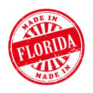made in Florida grunge rubber stamp
