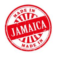 made in Jamaica grunge rubber stamp