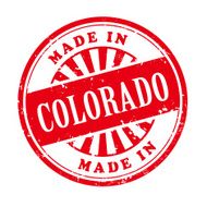 made in Colorado grunge rubber stamp