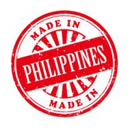 made in Philippines grunge rubber stamp