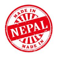 made in Nepal grunge rubber stamp