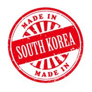 made in South Korea grunge rubber stamp