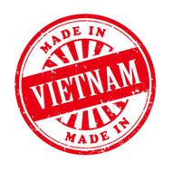 made in Vietnam grunge rubber stamp
