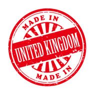 made in United Kingdom grunge rubber stamp