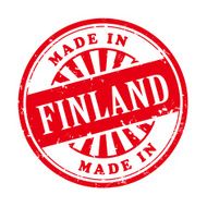 made in Finland grunge rubber stamp