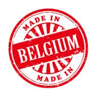 made in Belgium grunge rubber stamp