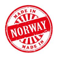 made in Norway grunge rubber stamp