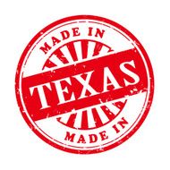 made in Texas grunge rubber stamp