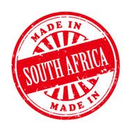 made in South Africa grunge rubber stamp