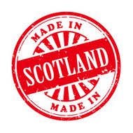 made in Scotland grunge rubber stamp