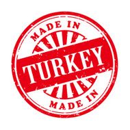 made in Turkey grunge rubber stamp