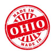 made in Ohio grunge rubber stamp N2