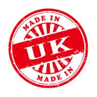 made in UK grunge rubber stamp