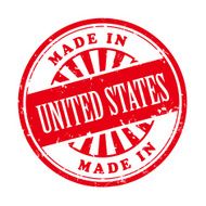 made in United States grunge rubber stamp