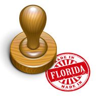 made in Florida grunge rubber stamp N2