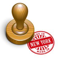 Made In New York Grunge Rubber Stamp N3