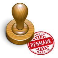 made in Denmark grunge rubber stamp N2