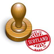 made in Scotland grunge rubber stamp N2