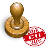 made in EU grunge rubber stamp