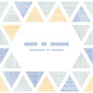Abstract textile ikat triangles frame seamless pattern background