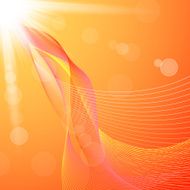 Abstract background with orange lines and flares