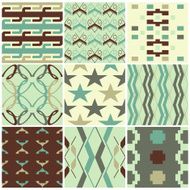 Retro different vector seamless patterns N7