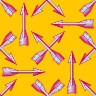 Seamless pattern with vintage arrows