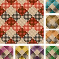 Seamless Straw Plaid Swatches N2