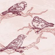 Three Birds on Branches