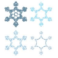 Grunge Snowflakes - set 05 of 09